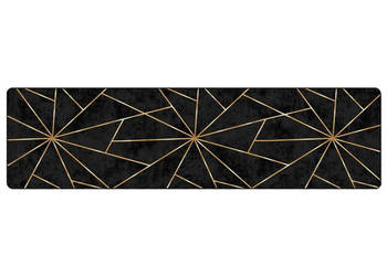 Dywan z możliwością prania czarno-złoty 80x300 cm WM-136616