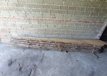 Deski dębowe 5 cm, dł. ok. 3,8 m – 6 szt., szerokie, nieobrzynane