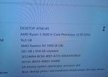 Zestaw gamingowy komputer amd ryzen 7600, monitor 240hz i osprzęt