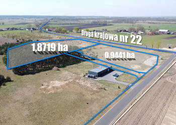 Blisko 3 ha terenów usługowych przy DK22 - 0%!