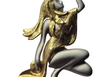 VINTAGE BROSZKA ZNAK ZODIAKU PANNA VIRGO STYL ART DECO SYGNOWANA ANGEL