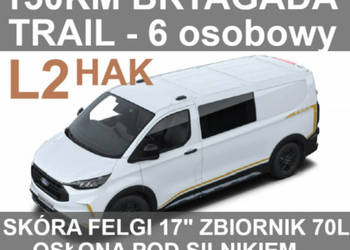 Ford Transit Custom Trail L2 150KM 6-os. Brygadowy Hak Skóra Osłona pod si…