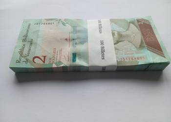 2 bolivares Wenezuela paczka bankowa