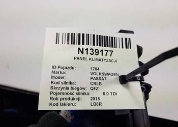 PANEL KLIMATYZACJI 3G0907049B PASSAT B8