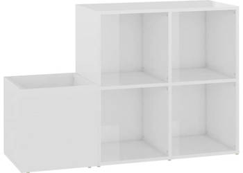 Szafka na buty biała z połyskiem 105x355x70 cm WM-808257