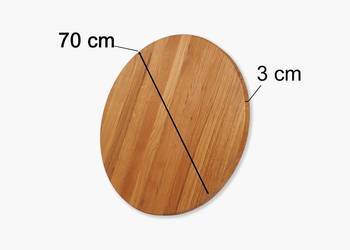 blat dębowy na stolik 70cm