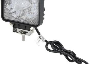 Lampa robocza LED, kwadratowa 24W 2000lm, biała, 107x52x136 mm światło roz…