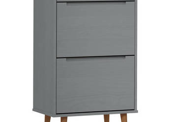 Szafka na buty MOLDE szara 595x35x103 cm lita sosna WM-350527