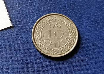 Stare monety 10 cent 1962 Surinam