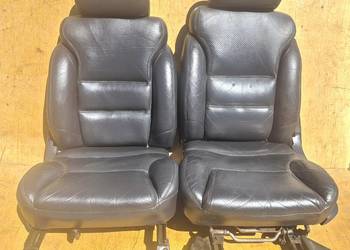 CHRYSLER LEBARON 92 CABRIO FOTELE KANAPA TAPICERKA SKÓRA JASNO CZARNY