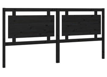 Wezgłowie łóżka czarne 2055x4x100 cm lite drewno sosnowe WM-817964