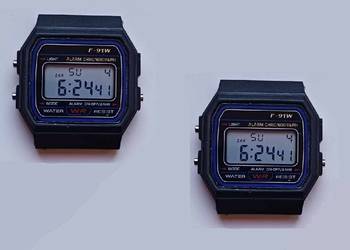 Zegarek F-91W elektroniczny cyfrowy nowy ale bez paska, 2 zegarki