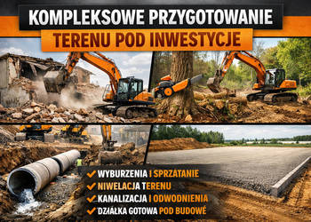 Wyburzenia Bielsko Śląsk Małopolska Roboty ziemne Koparka