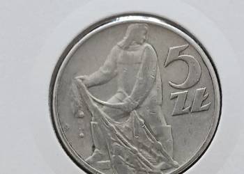 5 Złotych Rybak 1974 r. - płaska data - rzadkość
