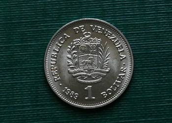 WENEZUELA - 1 boliwar, 1989r