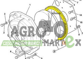 332/H0086, 02/630136 WIENIEC KOŁA ZAMACHOWEGO PERKINS JCB