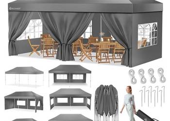 Pawilon ogrodowy składany 6 x 3 m – namiot biesiadny ze ściankami