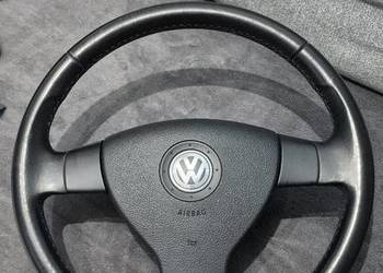 Kierownica 3ramienna skórzana Vw Golf 5 Passat B6 Touran Polo 9N