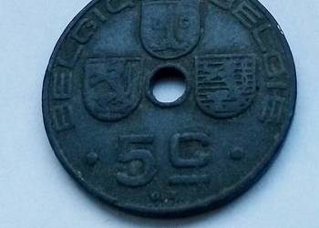 BELGIA-5 CENTYMUW-1941 r Z OTWOREM