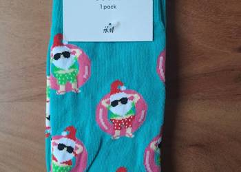 H&M Skarpety mikołaj mikołaje na wakacjach w okularach słonecznych 43/45