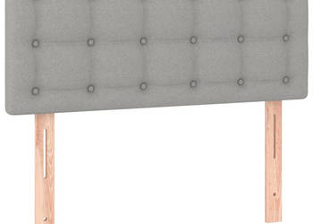 Zagłówek do łóżka z LED jasnoszary 80x5x78/88 cm tkanina WM-3122020