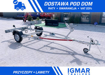 Przyczepa podłodziowa TEMARED B600/18 + podpory rolkowe Gwarancja Dostawa