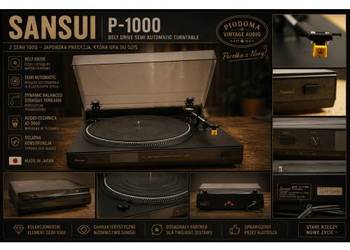 Sansui P-1000 – Gramofon z serii System 1000 | Oryginalny element do System