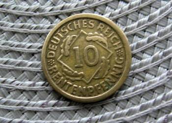 Niemcy ( Weimar ) 10 Rentenpfennig 1924r - F