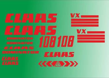 Naklejki Claas 108 vx zamienniki