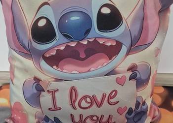 Nowy komplet- poduszka z poszewką Stitch "I love you "45x45cm