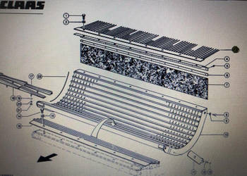 Ruszt Klepiska do Claas Mega 370-340 Nr kat. 000 639 623 2 Nr kat. 000 639…