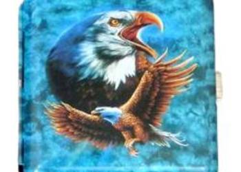 Papierośnica Metalowa Gentelo z Orłem 8,5 x 8,5 cm - 4 Warianty