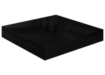 vidaXL Półka ścienna, czarna, wysoki połysk, 23x23,5x3,8 cm, MDF(SKU323760)