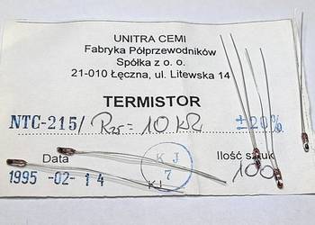 Termistor NTC-215 10k Unitra CEMI