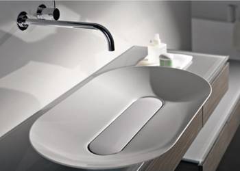 Umywalka Alape stał emaliowana biały