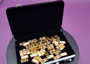 zestaw mini sztabek złota replika +walizeczka lub na sztuki