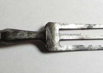 Widelczyk widelec Austro-Węgry XIX w. srebro 800 antyk