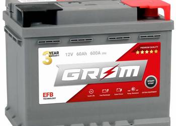 Akumulator GROM EFB START&STOP 60Ah 600A Prawy Plus DTR
