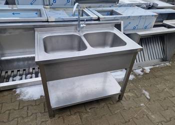 Zlew Gastronomiczny 2 Komorowy Z Półką 100/60/85