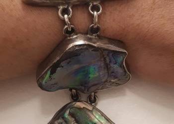 Bransoleta srebrna z muszlą Abalone