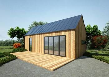 Domek letniskowy – stodoła drewniana z antresolą 35 m²