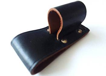 Uchwyt skórzany na pas do pałki MO ŻW czarny PRL Żabka NOWY kolekcjonerski