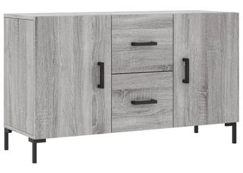 Komoda szary dąb sonoma 100x36x60 cm materiał drewnopochodny WM-828178