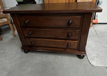 Dębowa ciemna komoda z szufladami 120cm