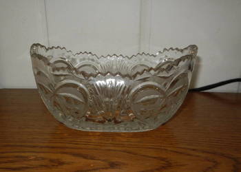 Mała kryształowa misa owocarka salaterka zdobiona retro vintage PRL