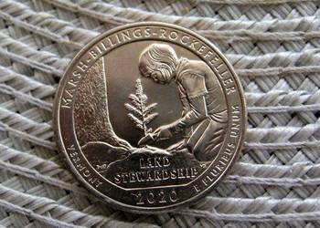 USA 25 Cent 2020r - P - Parki USA - MARSH-BILLINGS