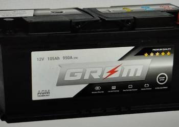 Akumulator  105Ah 950A Prawy Plus GROM AGM START&STO W Kadłubka 39 Szczecin