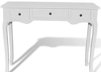 vidaXL Konsola z trzema szufladami, biała(SKU:241143)