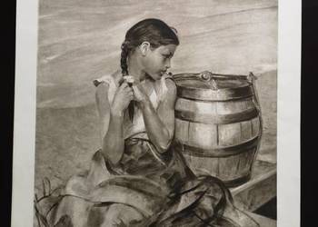 Jacek Malczewski obraz ‘’ Dziewczynka przy studni ‘’