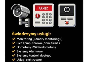 Kamery Monitoring Alarmy Wideodomofon Montaż Serwis Łódź
